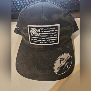 Black Camo American Flag Snapback